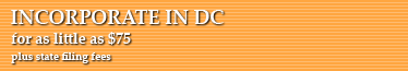 Incorporate In District of Columbia