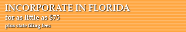 Incorporate In Florida