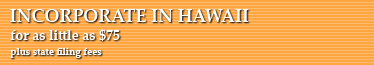 Incorporate In Hawaii