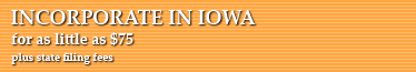 Incorporate In Iowa