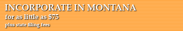 Incorporate In Montana