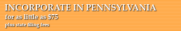 Incorporate In Pennsylvania