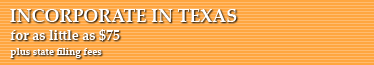 Incorporate In Texas
