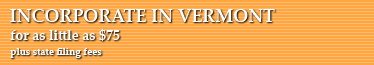 Incorporate In Vermont